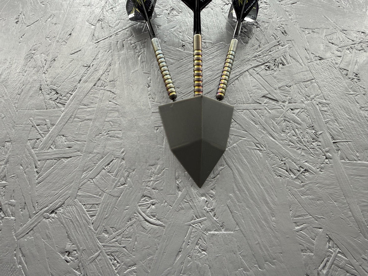 Grey Wall Mounted Dart Holder | 3 Dart Wall Rack | 3D Printed Darts Storage | Gift for Dart Players