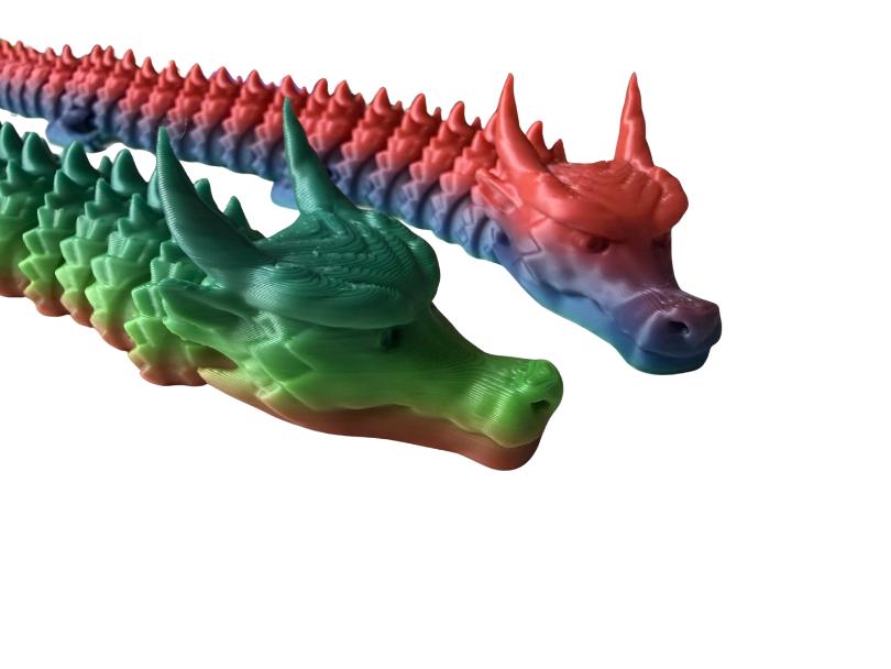 Large flexible articulated dragons. 50CM long