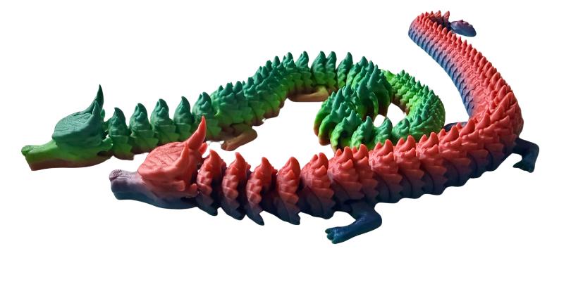 Large flexible articulated dragons. 50CM long