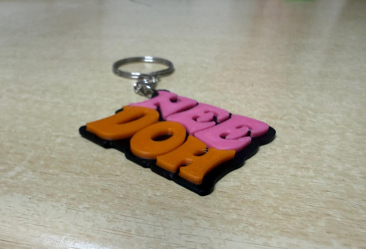 NeeDoh Keyring | 3D Printed Fidget Fan Keychain | Colourful Bag Charm | Fun Gift for NeeDoh Fans
