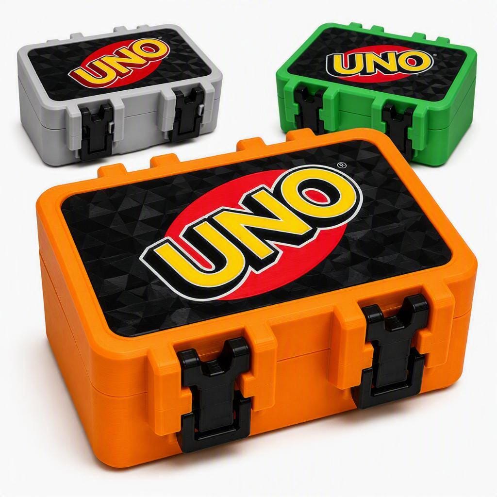 UNO Card Game Storage Box | Case Holder | Travel Carry Box | Multiple colours