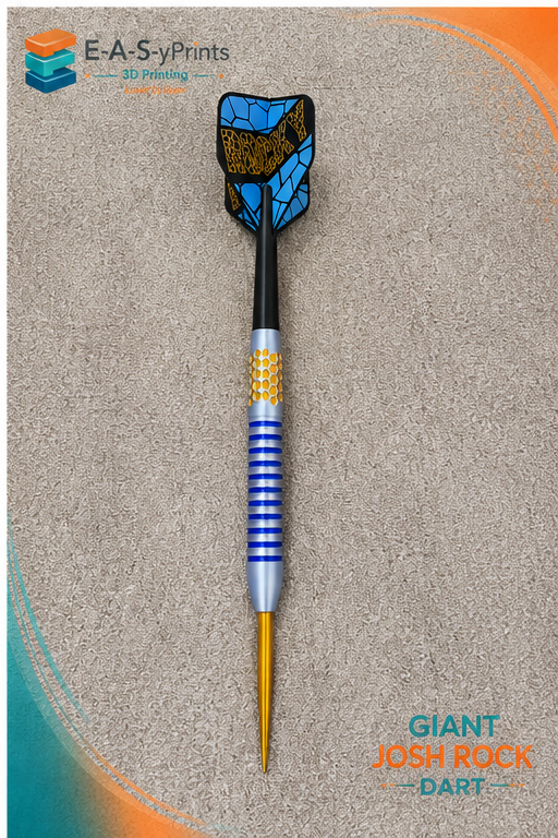 Giant Josh Rock Inspired Dart – Approx 79cm – 3D Printed Darts Display – Rocky Style Giant Dart – Darts Gift & Man Cave Decor
