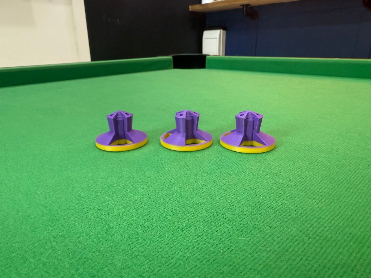 3D Printed Dart Stands – Luke Littler Inspired Purple Yellow Display Holders