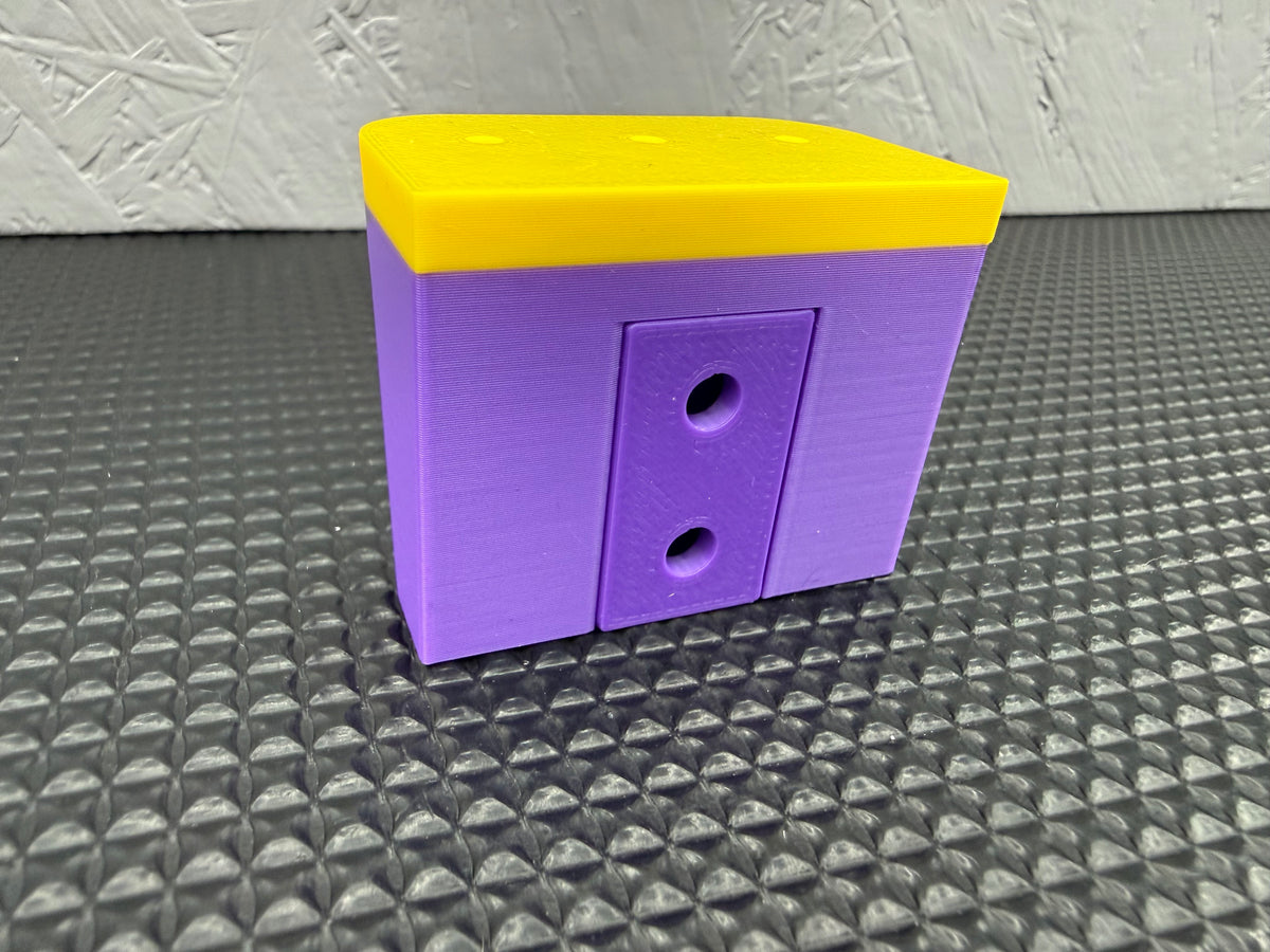 Wall Mounted Dart Holder | Purple & Yellow Luke Littler colour theme | 3 Dart Wall Rack
