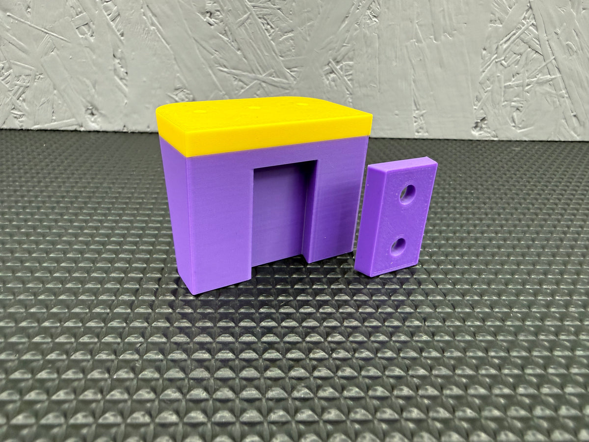 Wall Mounted Dart Holder | Purple & Yellow Luke Littler colour theme | 3 Dart Wall Rack
