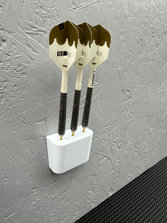 Wall Mounted Dart Holder | solid white | 3 Dart Wall Rack