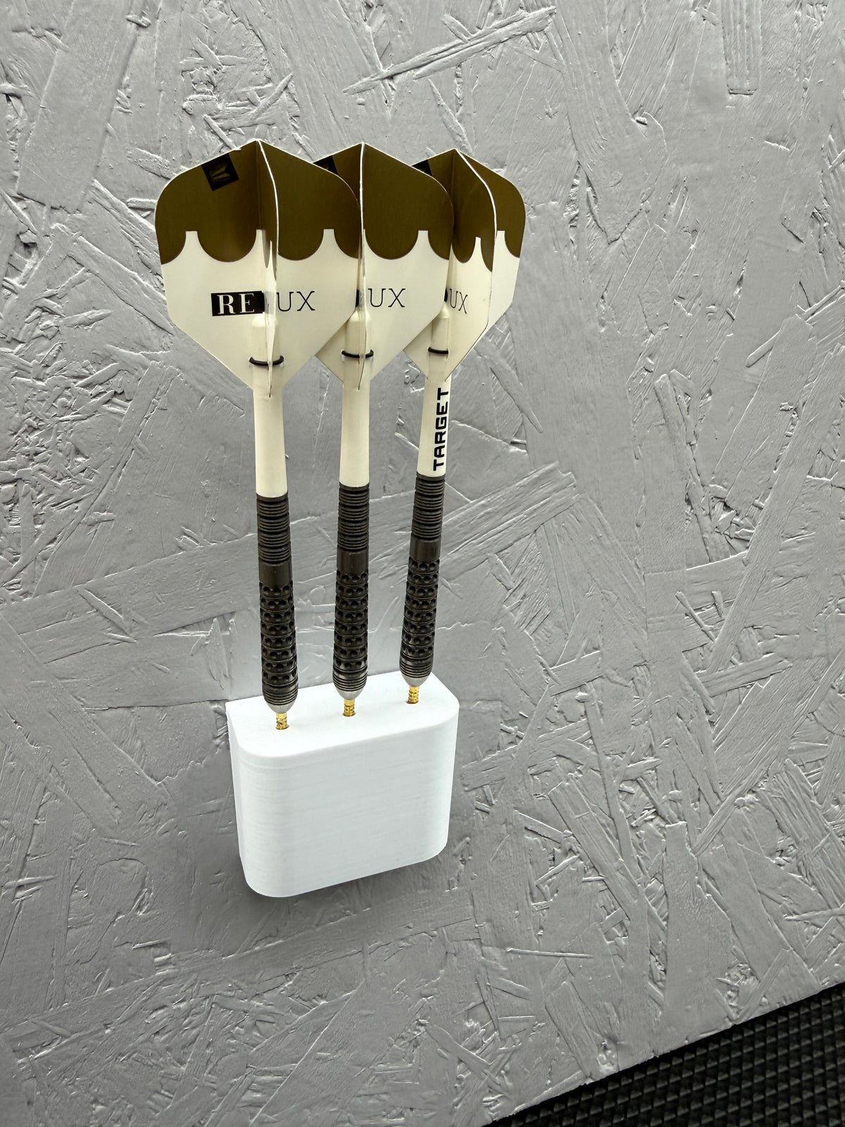 Wall Mounted Dart Holder | solid white | 3 Dart Wall Rack
