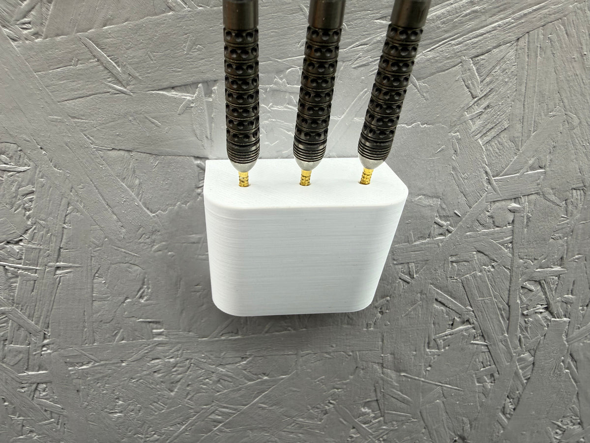 Wall Mounted Dart Holder | solid white | 3 Dart Wall Rack