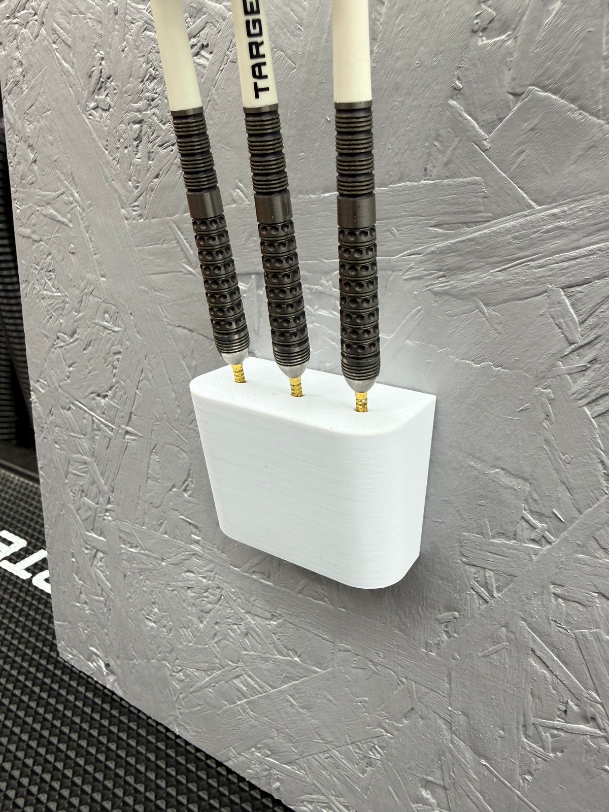 Wall Mounted Dart Holder | solid white | 3 Dart Wall Rack