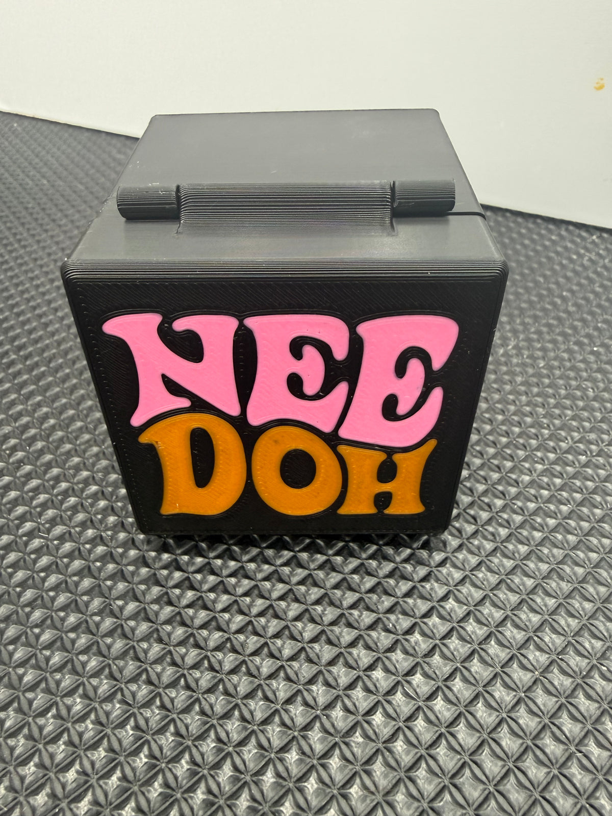 NeeDoh Nice Cube Storage Box | 3D Printed Fidget Toy Case | Protective Storage Holder | Hinged Cube Box