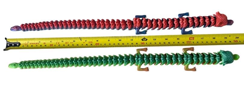 Large flexible articulated dragons. 50CM long