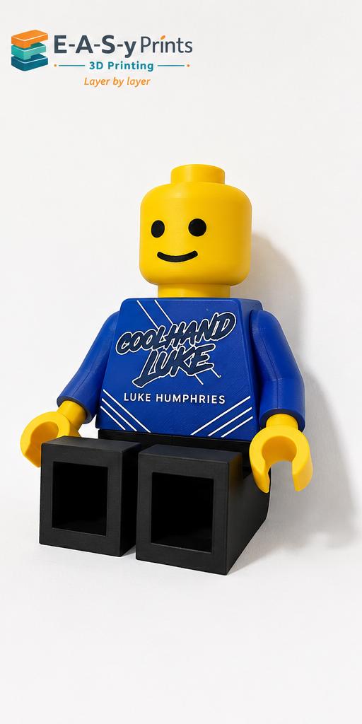 Large block man, darts based Cool Hand Humphries 15CM tall