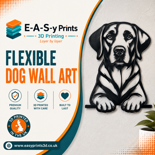 3D Labrador Wall Art - Modern Dog Silhouette